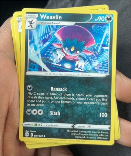 2022 Pokémon Brilliant Stars #87 Weavile — front