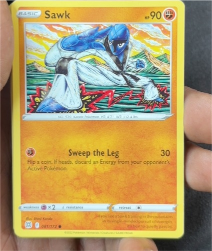 2022 Pokémon SWSH09: Brilliant Stars #081 Sawk — front