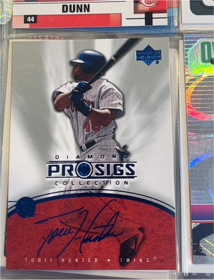2004 Upper Deck Diamond Collection Pro Sigs #46 Torii Hunter — front