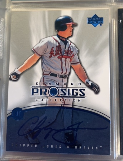 2004 Upper Deck Diamond Collection Pro Sigs #74 Chipper Jones — front