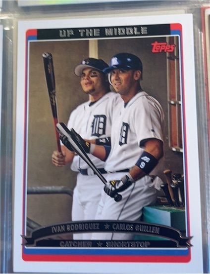 2006 Topps #658 Up the Middle Ivan Rodriguez / Carlos Guillen — front