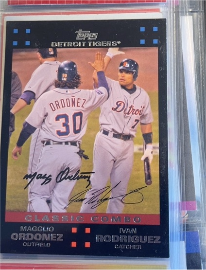 2007 Topps #149 Classic Combo Magglio Ordonez / Ivan Rodriguez — front