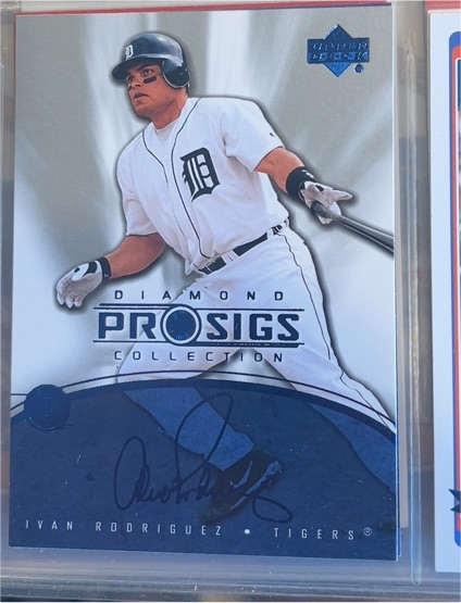 2004 Upper Deck Diamond Collection Pro Sigs #36 Ivan Rodriguez — front