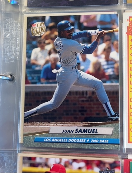 1992 Fleer Ultra #2 Juan Samuel — front