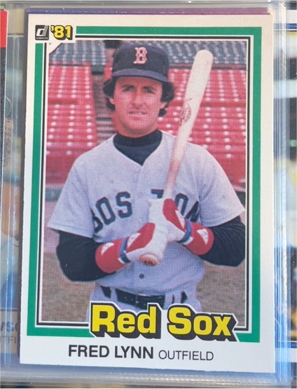 1981 Donruss #218 Fred Lynn — front