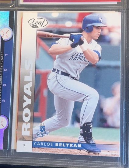 2002 Leaf #74 Carlos Beltran — front