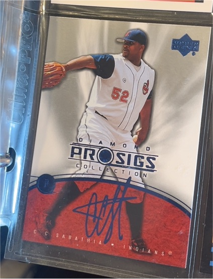 2004 Upper Deck Diamond Collection Pro Sigs #20 C.C. Sabathia — front