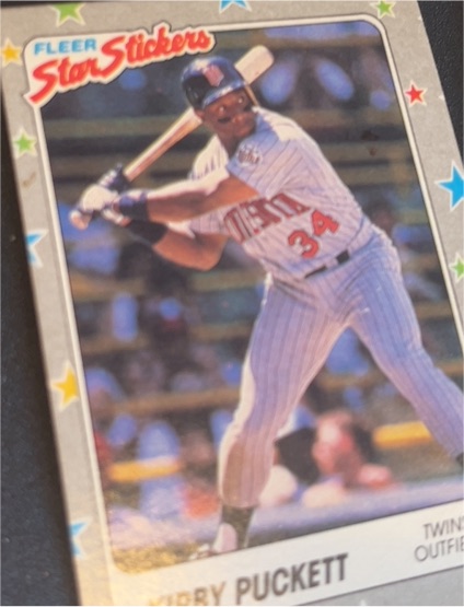 1988 Fleer Star Stickers #45 Kirby Puckett Minnesota Twins — front