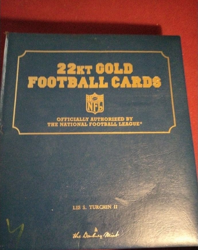 Danbury Mint 22kt Gold Football Cards — front