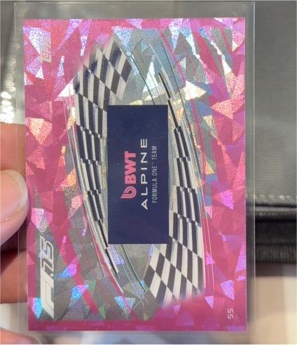 2025 Topps Turbo Attax #55 BWT Alpine Formula One Team Logo Pink Parallel — front