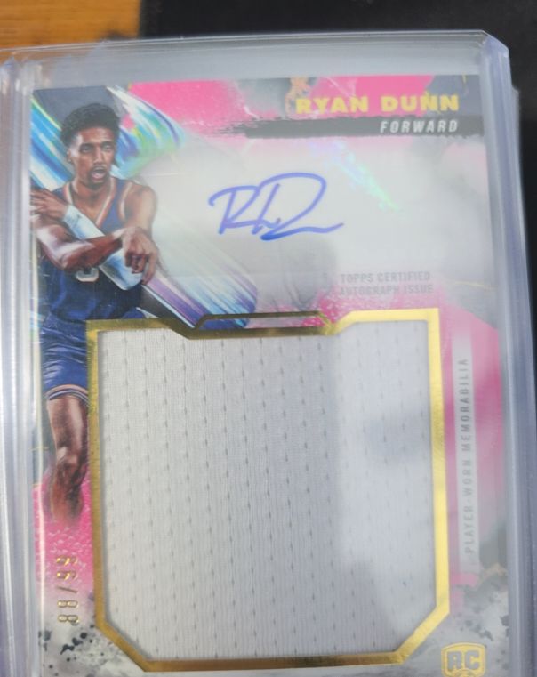 2024-25 Topps Inception #RJR-RDU Ryan Dunn Rookie Patch Auto Jumbo Patch — front