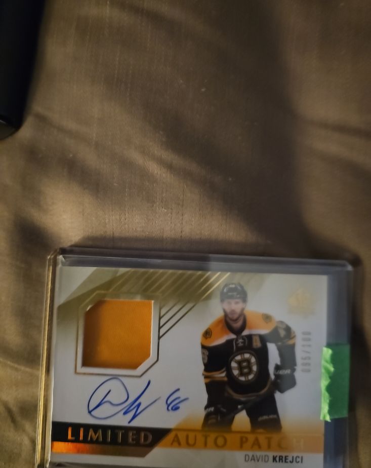 2010-11 Upper Deck SP Authentic Limited Auto Patch #David Krejci — front