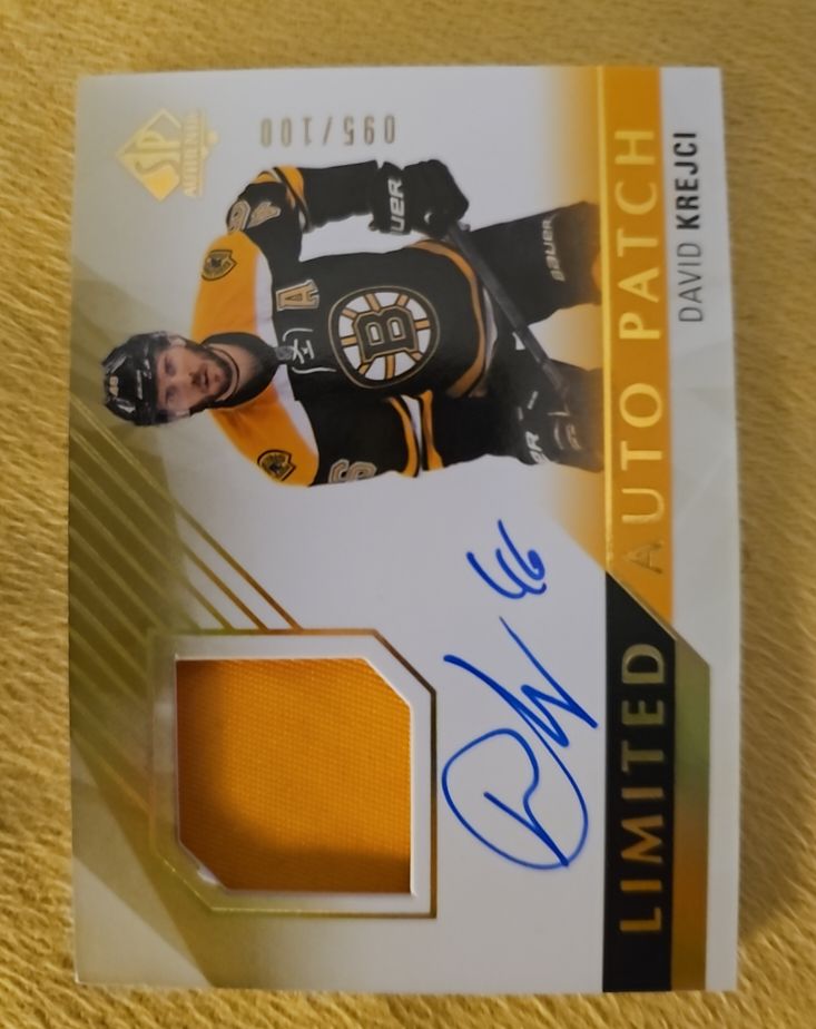 2016-17 Upper Deck SP Authentic #095 David Krejci — front