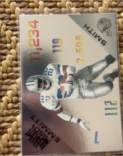 1998 Playoff Absolute #18 Emmitt Smith Statistically Speaking — front