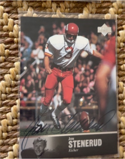 1997 Upper Deck Legends Autographs #AL64 Jan Stenerud — front