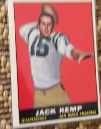 1961 Topps #166 Jack Kemp — front
