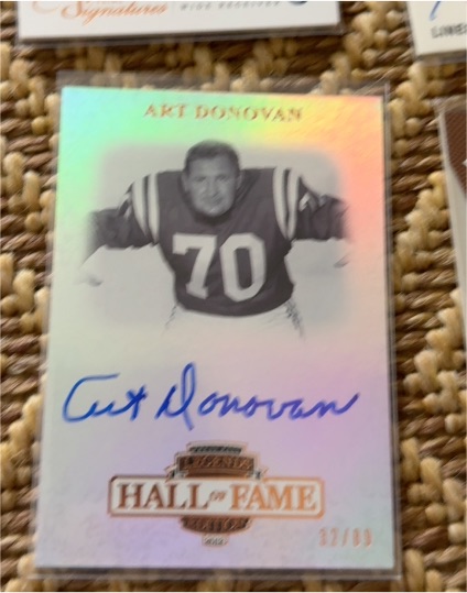 2012 Press Pass Legends Hall of Fame #LG-AD Art Donovan — front