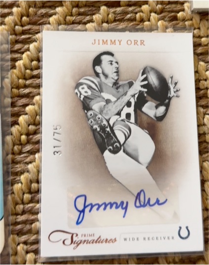 2012 Prime Signatures #31 Jimmy Orr — front