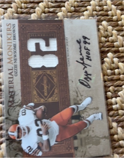 2007 Leaf Limited Material Monikers #MM-47 Ozzie Newsome — front