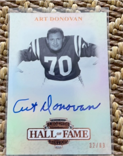2012 Press Pass Legends Hall of Fame Edition #LG-AD Art Donovan — front