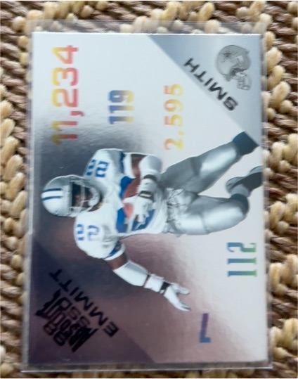 1998 Playoff Absolute #18 Emmitt Smith Statistically Speaking — front