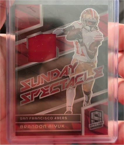 2023 Panini Spectra Sunday Spectacle #SSBA Brandon Aiyuk — front