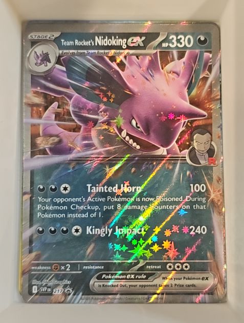 Team Rocket's Nidoking ex 217 Scarlet & Violet Promo — front