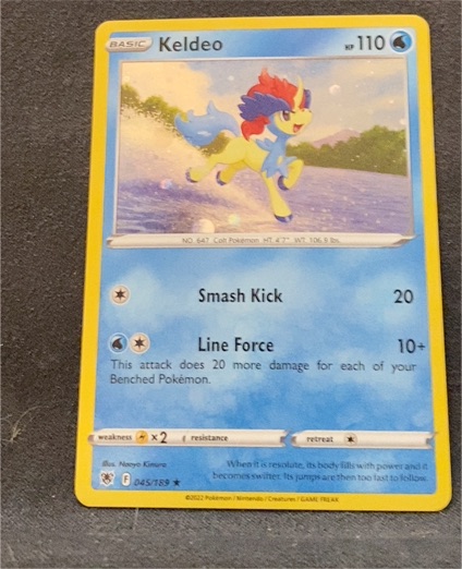 2022 Pokémon Astral Radiance #045 Keldeo — front