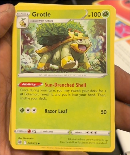 2022 Pokémon Brilliant Stars #007 Grotle — front