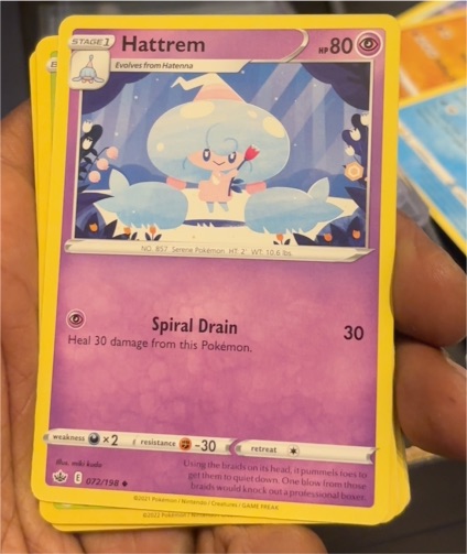 2021 Pokémon Chilling Reign #072 Hattrem — front