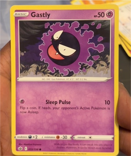 2021 Pokémon TCG Chilling Reign #055 Gastly — front