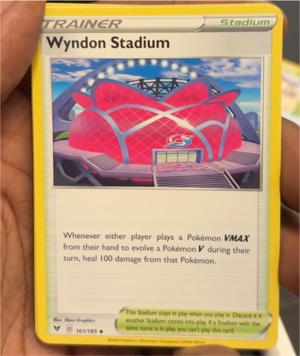 2020 Pokémon Vivid Voltage #161 Wyndon Stadium — front