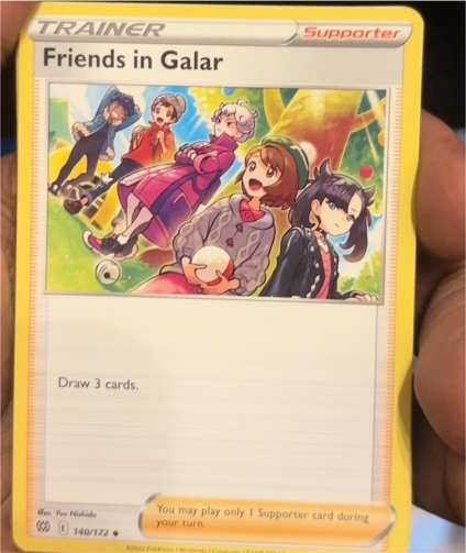 2022 Pokémon TCG Sword & Shield Brilliant Stars #140 Friends in Galar — front