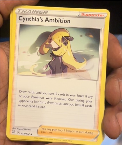 2022 Pokémon Brilliant Stars #138 Cynthia's Ambition — front