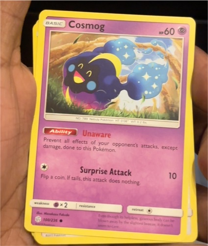 2019 Pokemon Sun & Moon Cosmic Eclipse #100 Cosmog — front