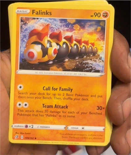 2020 Pokémon Sword & Shield Rebel Clash #109 Falinks — front