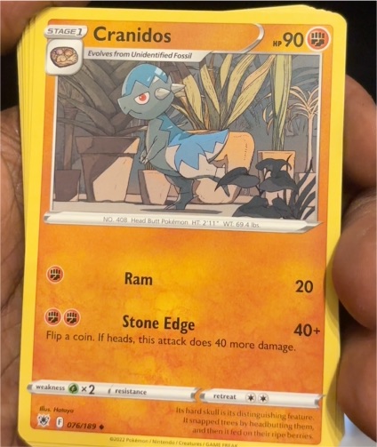 2022 Pokémon Astral Radiance #76 Cranidos — front