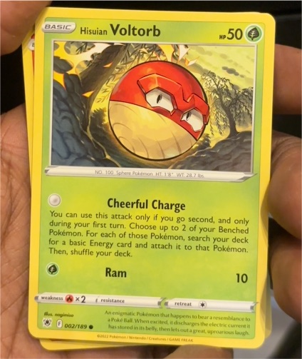 2022 Pokémon Sword & Shield Astral Radiance #002 Hisuian Voltorb — front