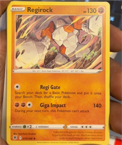 2022 Pokémon TCG Astral Radiance #075 Regirock — front