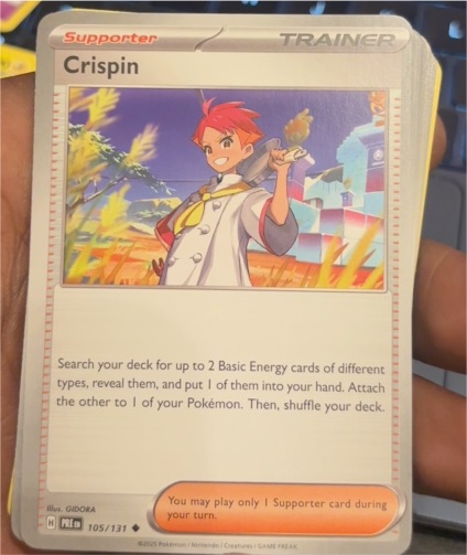 2025 Pokémon Prismatic Evolutions #105 Crispin — front