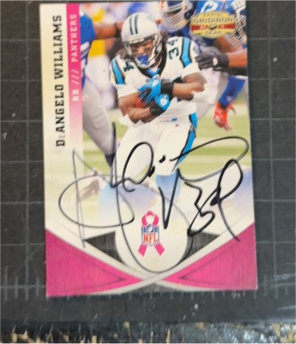 2011 Panini Gridiron Gear Breast Cancer Awareness #RG-11 DeAngelo Williams — front