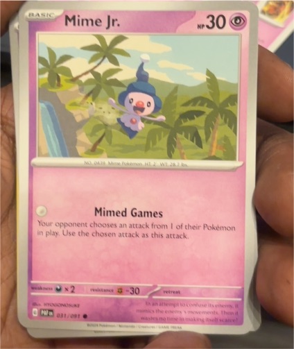 2024 Pokémon TCG Scarlet & Violet Paldean Fates #031 Mime Jr. — front