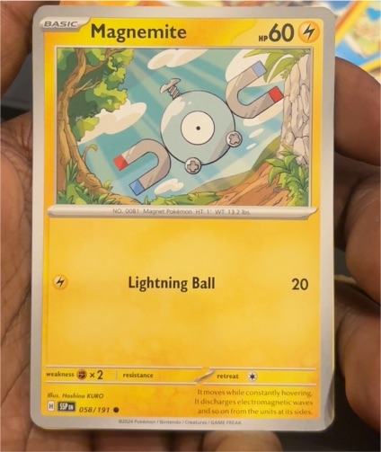 2024 Pokémon SV08: Surging Sparks #058 Magnemite — front
