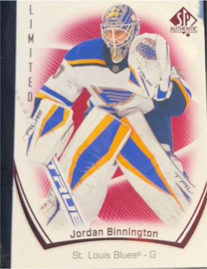 2021-22 SP Authentic Limited Red #12 Jordan Binnington — front