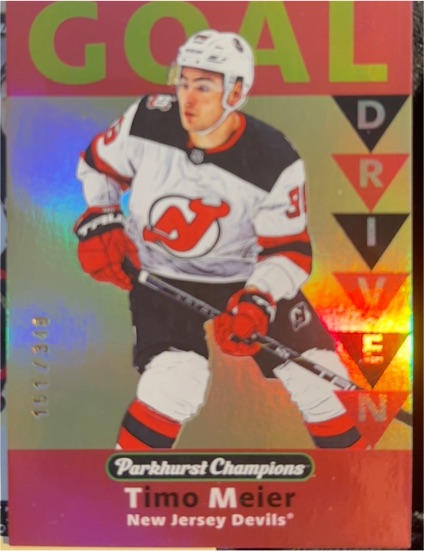 1994 Parkhurst Champions Goal Driven #GD-1 Timo Meier — front