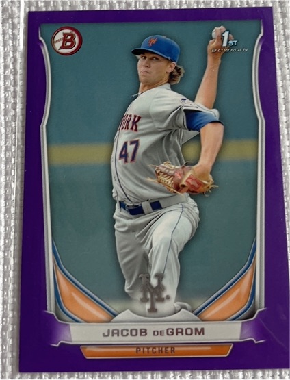 2014 Bowman Prospects Purple #BP73 Jacob deGrom — front