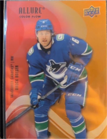2022-23 Upper Deck Allure Color Flow Red-Orange #SF-42 Brock Boeser — front