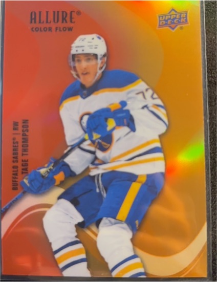 2022-23 Upper Deck Allure Color Flow Red-Orange #SF-80 Tage Thompson — front