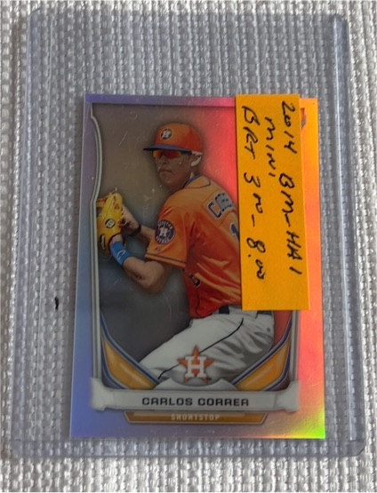 2014 Bowman Chrome #BM-HA1 Carlos Correa — front