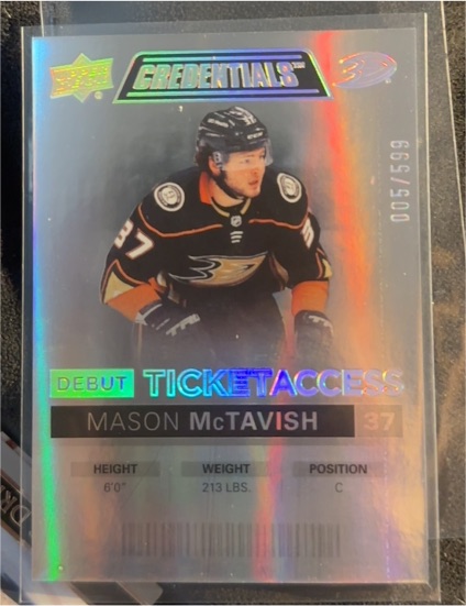 2021-22 Upper Deck Credentials #140 Mason McTavish — front